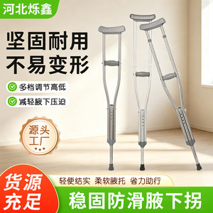 Shuoxin Underarm Crutches Stainless Steel Height Adjustable With External Lock For Mobility Support - Product Image 2