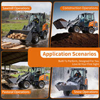 Euro V Yanmar Powered KL908 Mini Front Loader Closed Cabin Wheel Loader for Fruit Farm Vineyard Operations