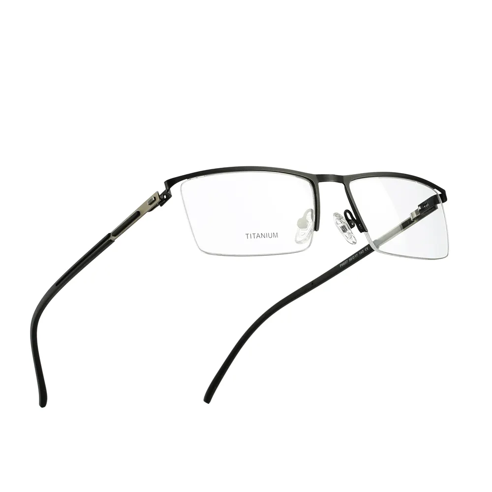 Titanium Alloy Prescription Glasses Frame for Men Half Square Eyeglasses Myopia Eye Glass Man Optical Screwless Eyewear Frames
