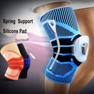 Genouillère de compression respirante antidérapante Polyester Nylon Fitness Running Tricoté Genouillère Protection douce - Product Image 3