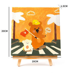 ชุดวาดภาพสีน้ำมันดิจิทัล DIY สำหรับนักเรียน ZY ชุดวาดภาพทิวทัศน์แบบ<span class=keywords><strong>วาด</strong></span>มือ กระดาน<span class=keywords><strong>วาด</strong></span>ภาพพลาสติกขนาด 20x20 ซม. ของเล่นวาดภาพสำหรับเด็ก - Product Image 1