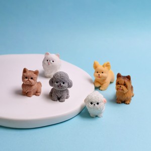 100 figurines de chiens miniatures en résine, animaux de dessin animé, pour terrarium, artisanat, micro-paysage, accessoires de <span class=keywords><strong>jardin</strong></span> féerique DIY - Product Image 3
