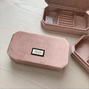 <b>Velvet</b> Jewelry <b>Box</b> Organizer with Multiple Compartments for Rings Earrings & Necklaces-Women's Travel & Home <b>Storage</b> Case - Product Image 2