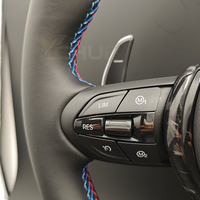 Volant sport M en cuir semi-cuir et fibre de carbone forgée à fond rond pour BMW F10 F20 F21 F30 F32 F36 M3 F80 M4 F82 M2 F87 X3 F25