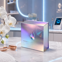 Boîte cadeau haut de gamme de style livre magnétique avec doublure en éponge, laminage mat et estampage à chaud, logo personnalisé pour les soins de la peau
