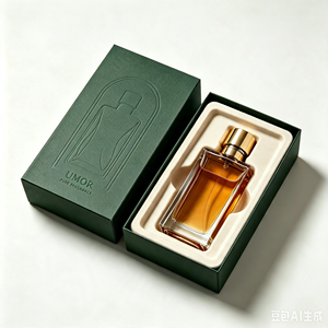 OEM Custom Logo Debossing Lid and Base Perfume Box with <b>Pulp</b> Molded Inner Tray - Luxury Biodegradable Cardboard Gift Packaging - Product Image 2