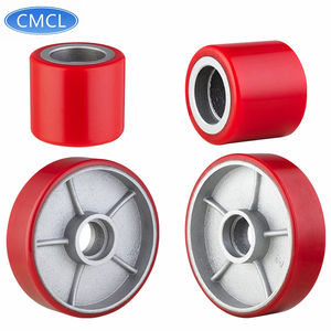 Roulettes de sol pour chariot élévateur CMCL, roulettes de remplacement pour <span class=keywords><strong>transpalette</strong></span>, 7 roulettes en PU, 70 mm, 8 pouces, 7 pouces - Product Image 1