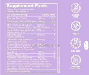 28-in-1ตับทำความสะอาดดีท๊อกซ์สูตรซ่อมแซมแคปซูลสดสมุนไพรอาหารเสริมสนับสนุนตับฉลากส่วนตัว - Product Image 3