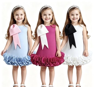 Vestidos de Verano Populares para Niñas de Talla Pequeña y Mediana, Hasta la Rodilla, con Falda en Línea A y Estilo Princesa Elegante - Product Image 1