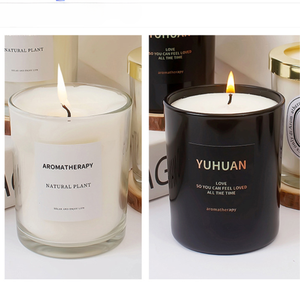 Bougie parfumée à l'aromathérapie végétale naturelle - Bougie en cire de soja dans un bocal en verre de luxe pour la décoration de la maison et la relaxation - Produit phare - Product Image 4