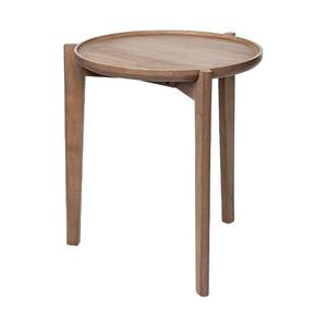 Modern <b>Round</b> Wood Side <b>Table</b> with Minimalist Design for Living Room Furniture - Product Image 5