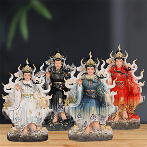 Estatua de la Diosa Zorra de Nueve Colas, Novena Dama Joven, Forma Real, Zorra Blanca Qingqiu, Zorra Espiritual, Adorno para Ofrenda de Altar Budista en el Hogar - Product Image 1