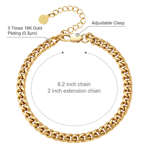 KRKC gioielli di moda appannamento braccialetto alla caviglia gratuito <span class=keywords><strong>oro</strong></span> <span class=keywords><strong>donna</strong></span> lettera iniziale cubano Link <span class=keywords><strong>cavigliera</strong></span> in acciaio inossidabile per <span class=keywords><strong>donna</strong></span> - Product Image 2