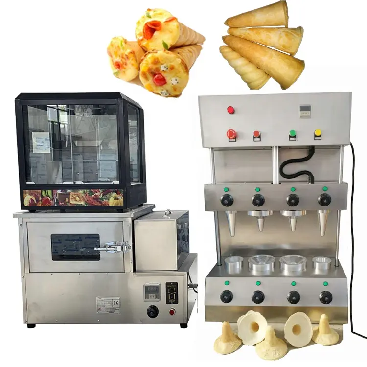 2023 Grande nhà máy giá tiện dụng bánh Pizza hình nón bánh pizza KONO Máy làm/lò nướng bánh pizza điện/Snack Máy làm bánh Pizza để bán