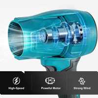 Ventilateur Turbo Violent Portable Industriel 21V Super Puissant pour Extérieur, Moteur Brushless au Lithium, 160mph 500-1000CFM
