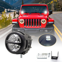 Projecteur auxiliaire LED 40W, lumière de travail ronde de 3 pouces, lampe de conduite pour pare-chocs avant de moto, 12-24V universel