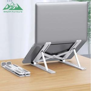 Support portable pliable en métal pour ordinateur portable : avec emplacement pour <span class=keywords><strong>tablette</strong></span> et porte-gobelet, bureau pliable idéal pour une utilisation sur les genoux en dortoir - Product Image 6