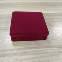 Boîte de présentation pour badges, pièces de monnaie et médailles en velours bordeaux, avec estampage à chaud doré, personnalisable, vente en gros fabricant