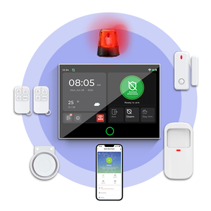 Sistema de alarma de seguridad para el hogar portátil Tuya Smart WiFi 4G de 7 pulgadas ABS <span class=keywords><strong>Compatible</strong></span> con Alexa <span class=keywords><strong>Google</strong></span> <span class=keywords><strong>Home</strong></span> 433MHz para uso en puertas al aire libre - Product Image 1