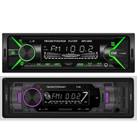 Reproductor MP3 para Auto de Un Solo DIN, Radio Estéreo con USB, Bluetooth, Soporte para SD, Control por Voz, Entrada Auxiliar, Reproducción APE y Cargador para Auto