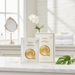 มาส์กหน้า JMSOLUTION PRIME GOLD PREMIUM FOIL มาใหม่ ขายดี ขายส่ง ผลิตในเกาหลี 1 ชิ้น = 10 แผ่น - Product Image 3