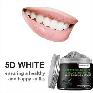 Poudre blanchissante pour les dents au <span class=keywords><strong>charbon</strong></span> de bambou activé, saveur menthe, nettoyage en profondeur, personnalisable - Product Image 1