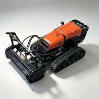 Tondeuse robotisée à navigation autonome RTK, tondeuse à gazon sur chenilles de 40 CV avec GPS pour projet de ferme solaire à grande échelle