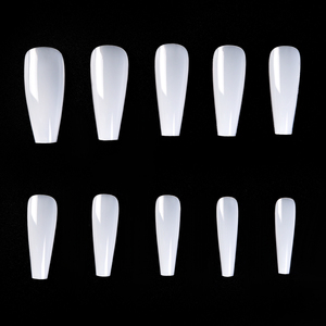 500 Uñas Postizas Francesas Tipo Ataúd, ABS, Cobertura Completa, Uñas Artificiales Naturales Transparentes para Extensión de Manicura - Product Image 2