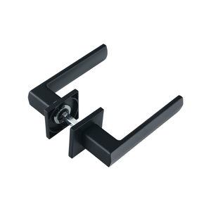 Mortiser padat kontemporer tuas campuran seng masuk hitam Matte gagang pintu dalam ruangan untuk kamar tidur - Product Image 3