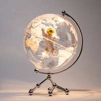 Globo terráqueo de alta calidad con mapa del mundo dorado, decoración para el hogar y la Oficina, globo terráqueo, educación geográfica, globos giratorios
