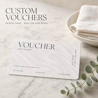 Billets de coupon découpés sur mesure pour les offres de soins de beauté et de spa, avec logo et couleur personnalisés, vente en gros