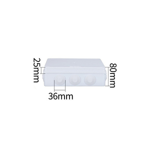 255x200x80mm IP65 <b>Waterproof</b> Junction <b>Box</b> ABS Plastic Pre-drilled 12 Holes with Rubber Plugs Built-in Sealing Strip Outdoor - Product Image 5