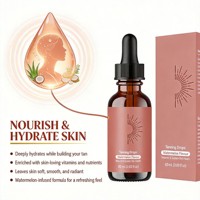 60 ml Gouttes buvables aromatisées pastèque au bêta-carotène, nourrissant, naturel, autobronzant pour un éclat hâlé, produits de beauté