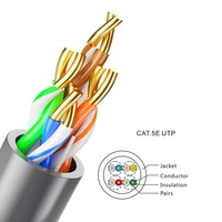 100m /305m 4 pasang 8 kawat 24awg 26awg 1000ft Utp Cat5e jaringan Lan kabel Ethernet
