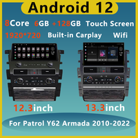 Mise à niveau Android pour Nissan Patrol Y62 Armada 2009-2017 Autoradio Multimédia Navigation Unité principale Stéréo Récepteur Écran d'affichage