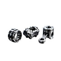 Bielle de piston en acier et aluminium anodisé poli usiné CNC avec coussinet pour moteur de course automobile haute performance