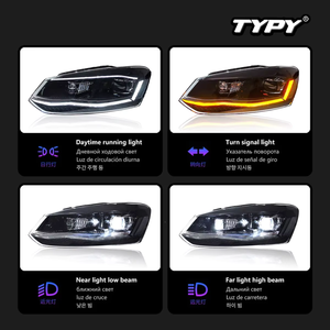 Typy xe đèn pha cho Volkswagen Polo 2019 2023 <span class=keywords><strong>Led</strong></span> Xe Đèn ban ngày chạy đèn năng động lần lượt tín hiệu - Product Image 4