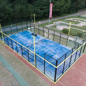 CE Certified Indoor/Outdoor Panoramic Padel Tennis Court Steel Construction With Roof Supplier Direct