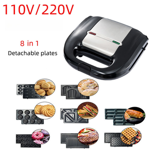 Multi Functional 8-<strong>in</strong>-<strong>1</strong> <strong>Waffle</strong> <strong>Maker</strong> with Adjustable Temperature and Double-sided Non Stick Board - Product Image 2