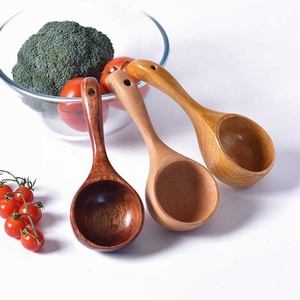 Cucharada de sopa <span class=keywords><strong>Netflix</strong></span> cuchara cocina hogar madera fideos cuchara japonesa mango corto gachas - Product Image 3