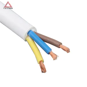 Twisted çifti esnek kablo 450 ila 750v Rvs 2 çekirdek Pvc yalıtımlı bakır çekirdek