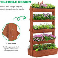 WDF Trending Wholesale Rectangle Bamboo Outdoor Raised Garden Flower Beds Bamboo Planter Boxes Raised Garden Bed untuk Kebun