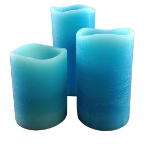 Đám Cưới Màu Xanh Hoặc Trang Trí Nhà <span class=keywords><strong>LED</strong></span> Nến Không Lửa Trong Xuất Hiện Thô Với Bộ Đếm Thời Gian - Product Image 1