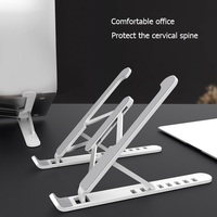 Support réglable 8 positions en ABS et métal pour ordinateur portable et tablette, pliable, portable, rehausseur de bureau ergonomique, support de refroidissement pour ordinateur portable