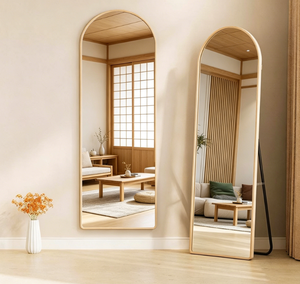 Arched Floor <b>Mirror</b> Wooden Framed Full Length Dressing <b>Mirror</b> Freestanding Bedroom Body Hair Vanity <b>Mirror</b> - Product Image 4