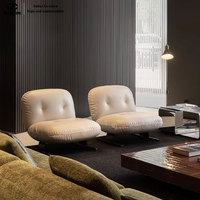 Fauteuil lounge en cuir de style italien de luxe, mobilier de maison haut de gamme, design de fauteuil avec repose-pieds