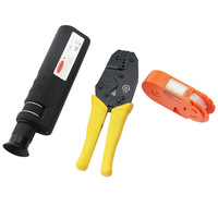 Outil de sertissage de fibres optiques pour les réseaux 5G FTTH FTTB FTTX, construction en acier, garantie de 3 ans