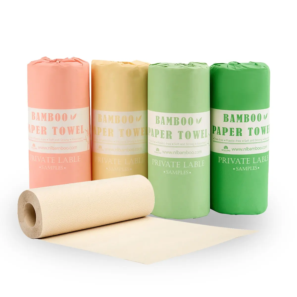 Soft Organic Eco Friendly Certified Kitchen Tissue Factory Directly High Quality Bamboo Kitchen Paper Towel Roll