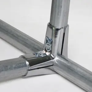 Tube rond à 3 voies en alliage d'aluminium Connecteur de tuyau à angle réglable Raccord de serrage Raccords de tuyau de support de séchage