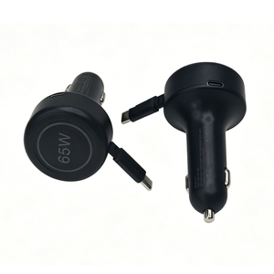 ที่ชาร์จในรถยนต์ 65w พร้อมสาย Type-C แบบยืดหดได้ รองรับ PD QC3.0 ชาร์จเร็ว สายไม่พันกัน ใช้กับที่จุดบุหรี่สำหรับโทรศัพท์ - Product Image 1